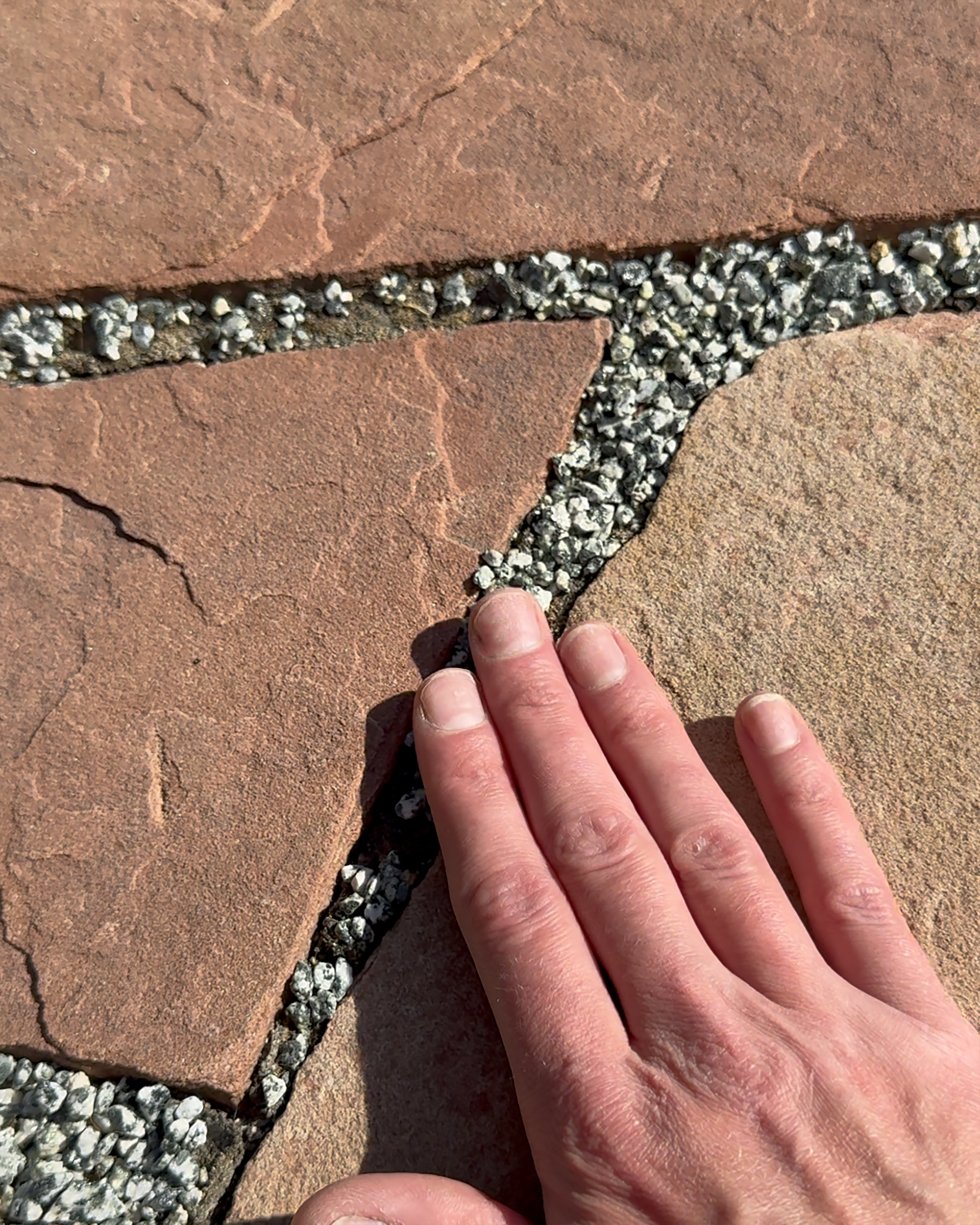 rock glue cured on pea gravel and not going anywhere