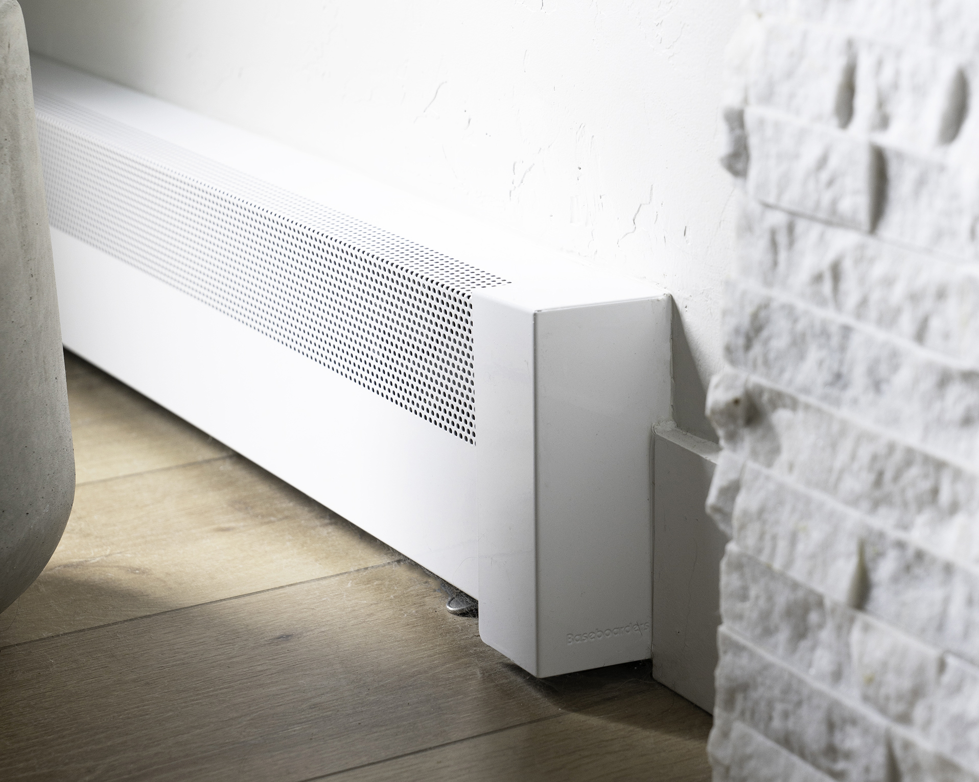 New modern baseboard heat covers in bedroom